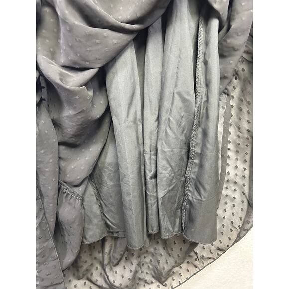 BTFBM Black Swiss Dot Vneck Ruffle Tiered Midi Dress Large - Picture 4 of 8